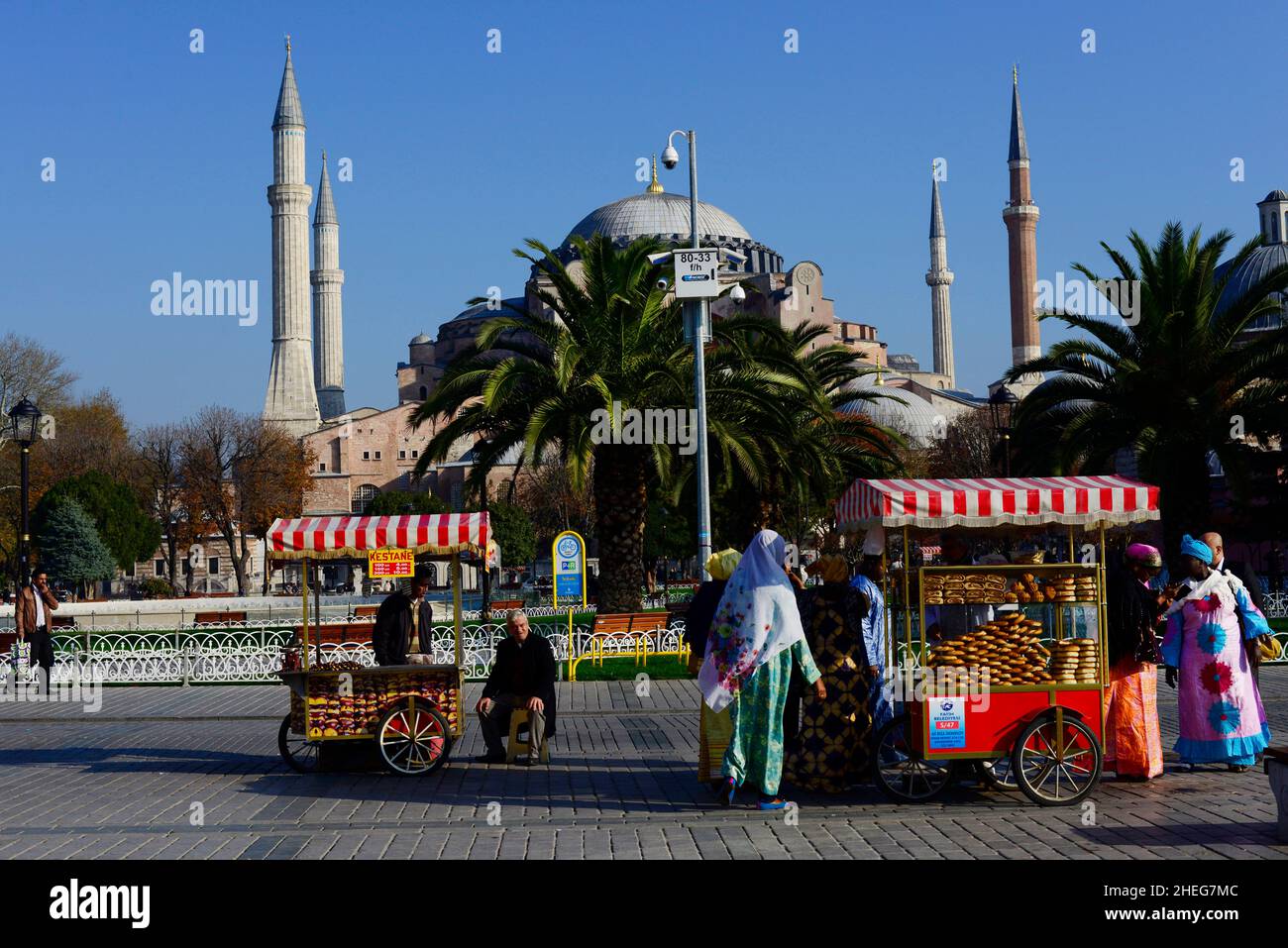 Aya Sofya is a former Byzantine church used as a mosque and museum today. Istanbul, Turkey. Stock Photo