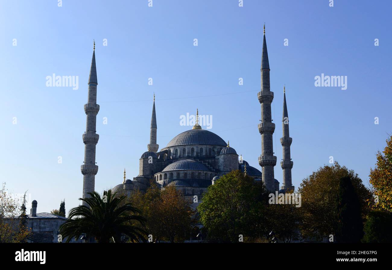 View of the Blue Mosque in Istanbul, Turkey Stock Photo - Alamy