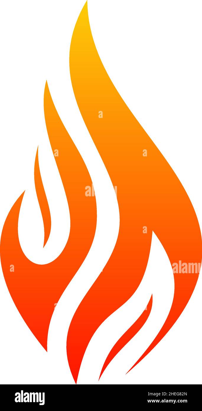 Fire icon symbol vector logo design Stock Vector