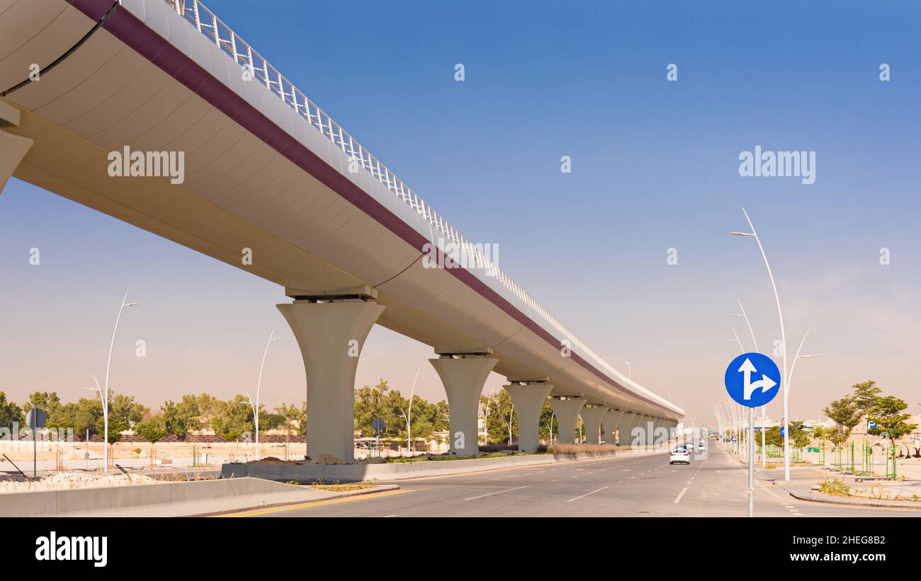 Metro line - Riyadh Stock Photo