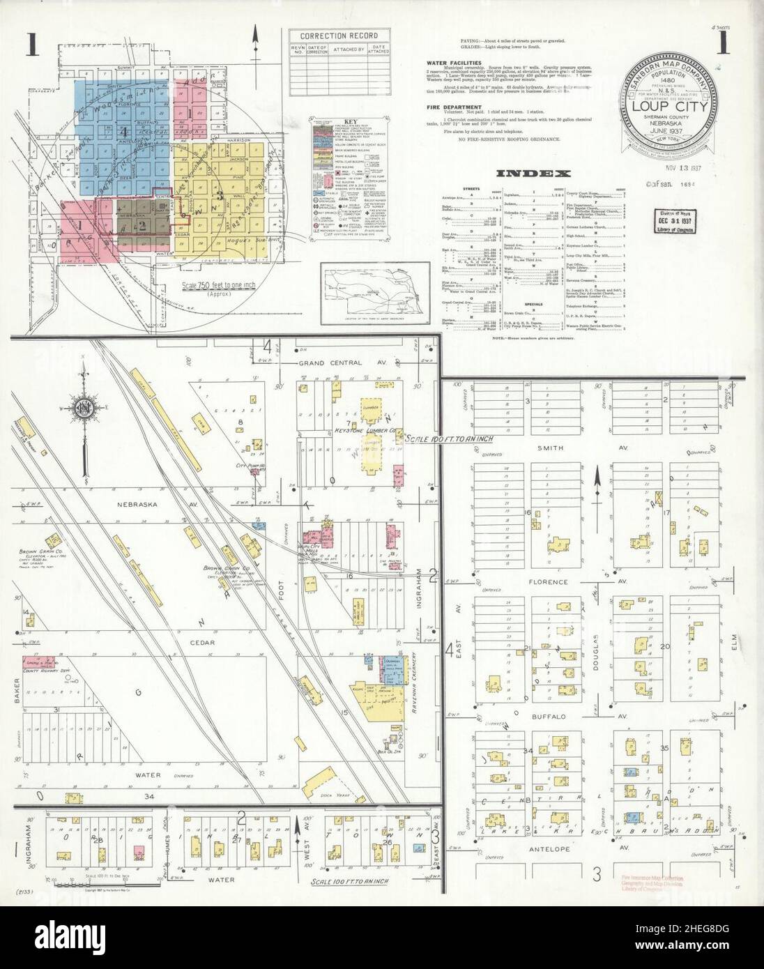 Map of loup nebraska hires stock photography and images Alamy