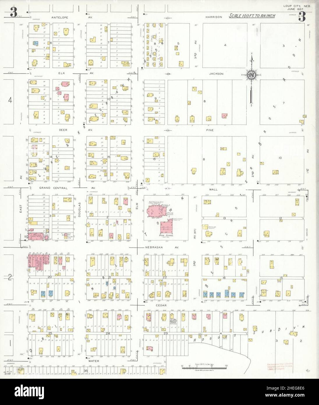 Sanborn Fire Insurance Map from Loup City, Sherman County, Nebraska