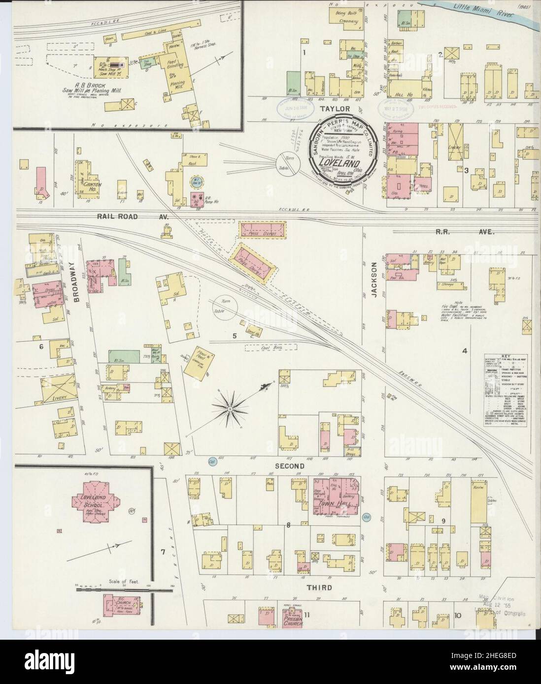 Loveland Ohio County Map Map Of Loveland Ohio High Resolution Stock Photography And Images - Alamy