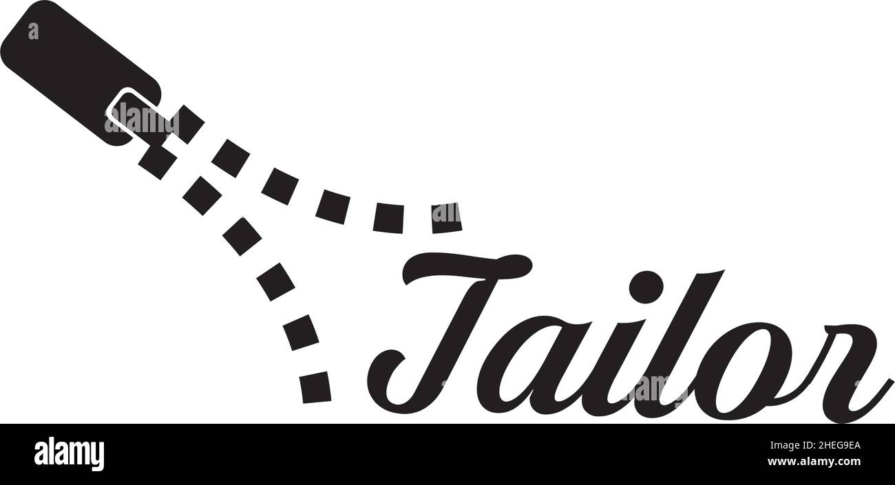 Tailor fashion logo with zipper icon vector design Stock Vector Image & Art Alamy