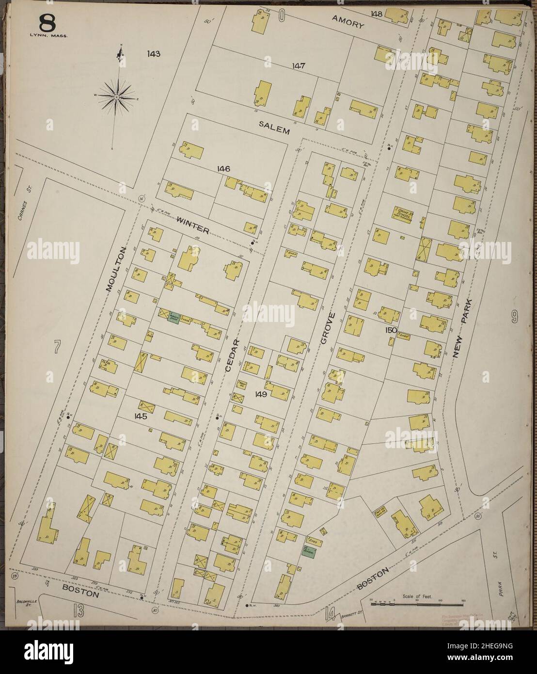 Lynn massachusetts map hi-res stock photography and images - Alamy