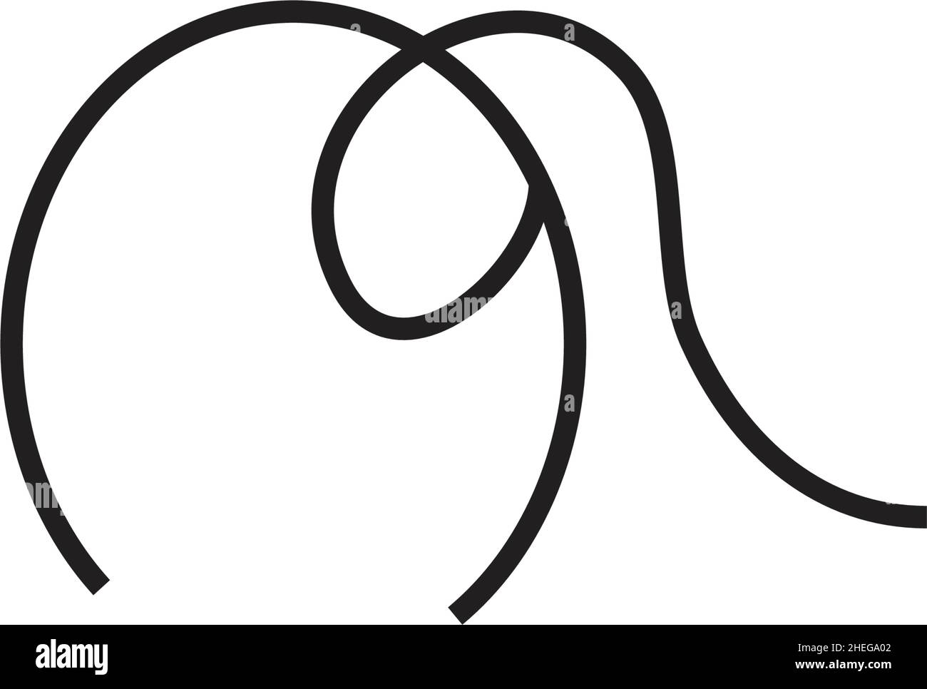 Outline lineart elephant vector logo design Stock Vector