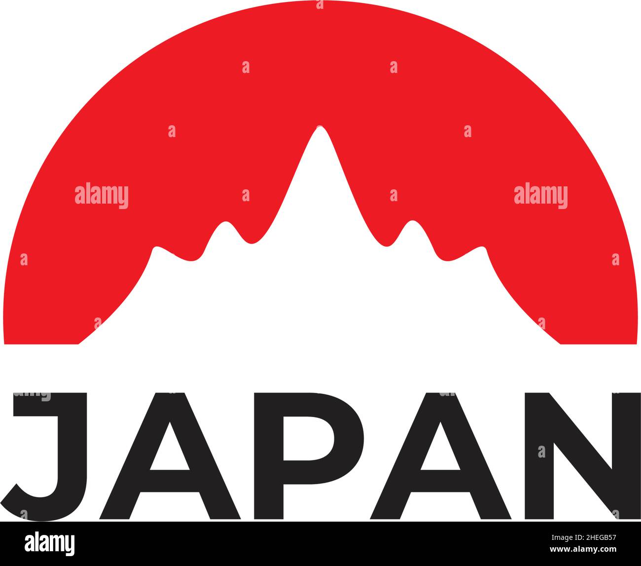 Japan flag icon emblem vector logo design Stock Vector Image & Art Alamy