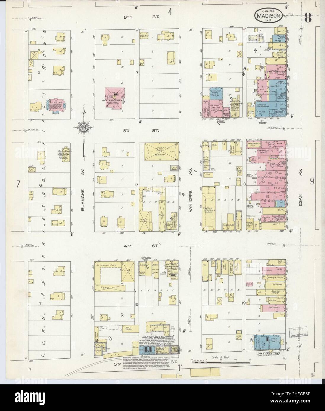Madison south dakota map hires stock photography and images Alamy