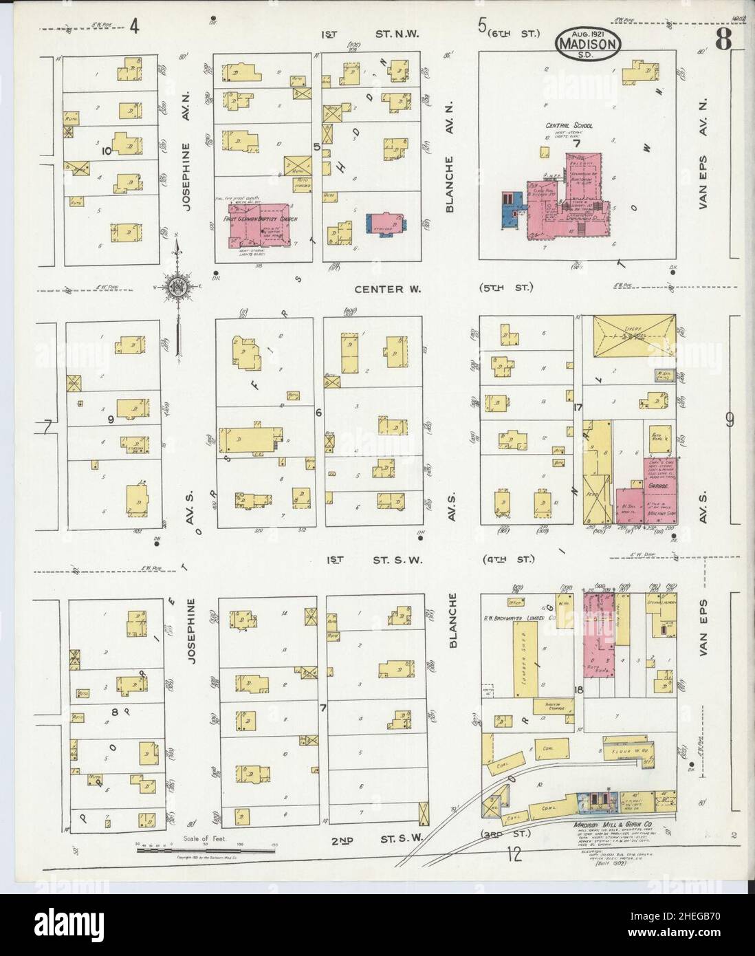 Madison south dakota map hires stock photography and images Alamy