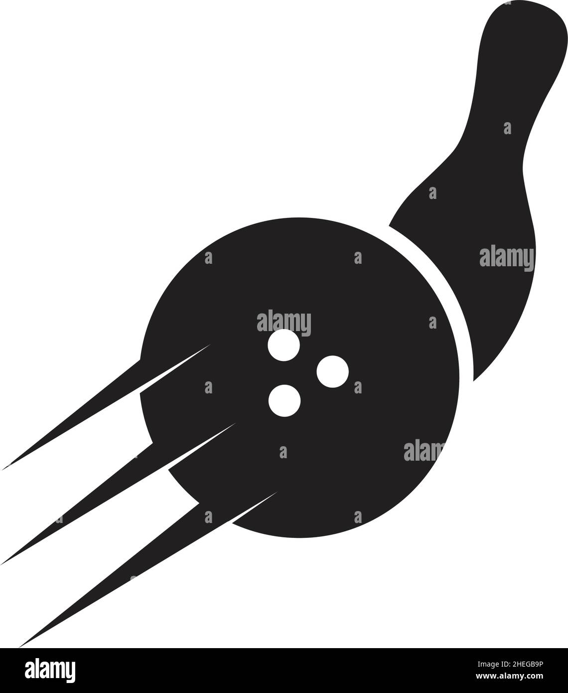 Bowling sport competition vector logo design Stock Vector