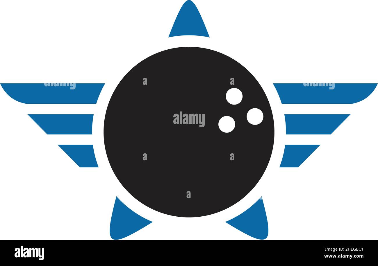 Bowling sport competition vector logo design Stock Vector