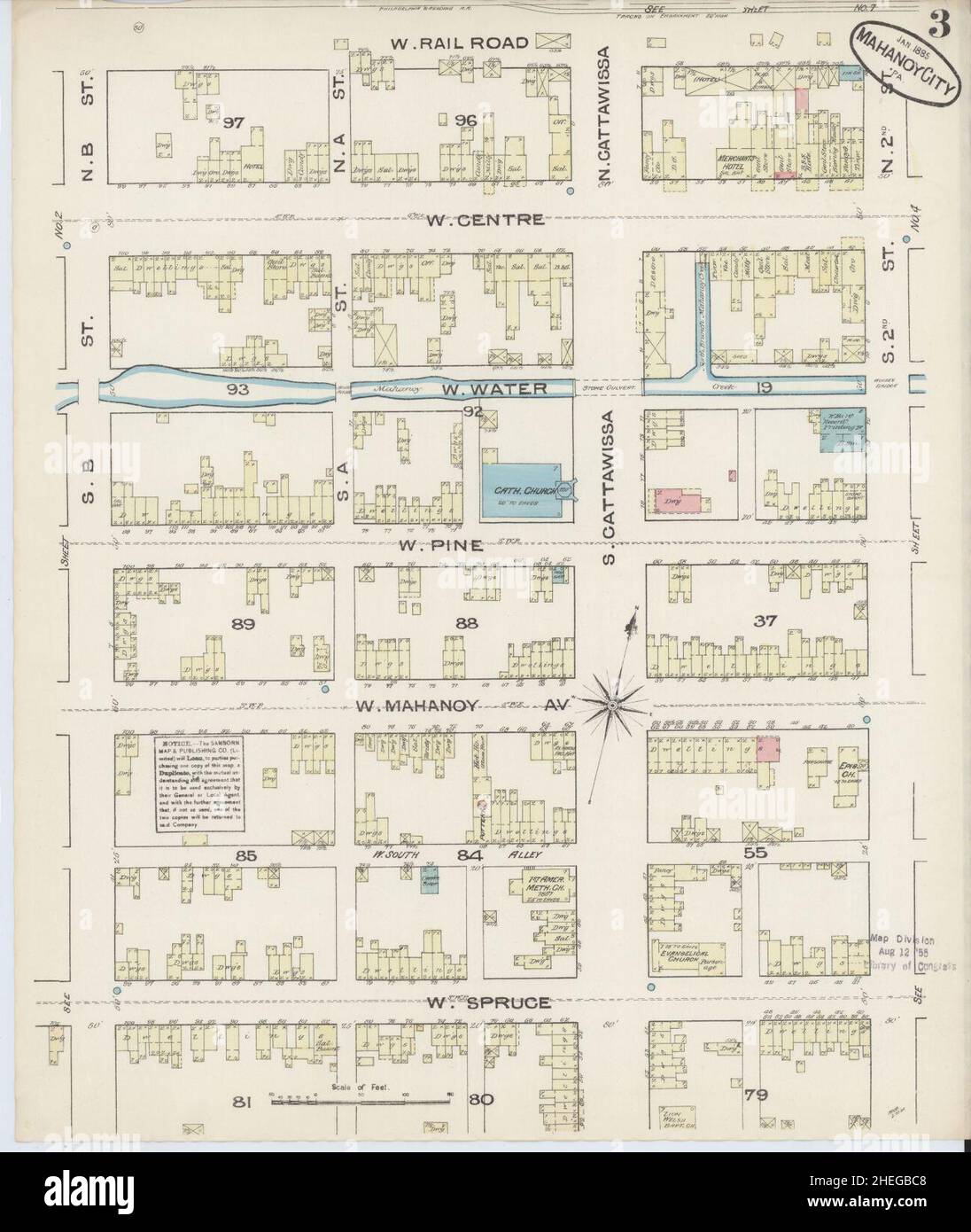 Sanborn Fire Insurance Map from Mahanoy City, Schuylkill County