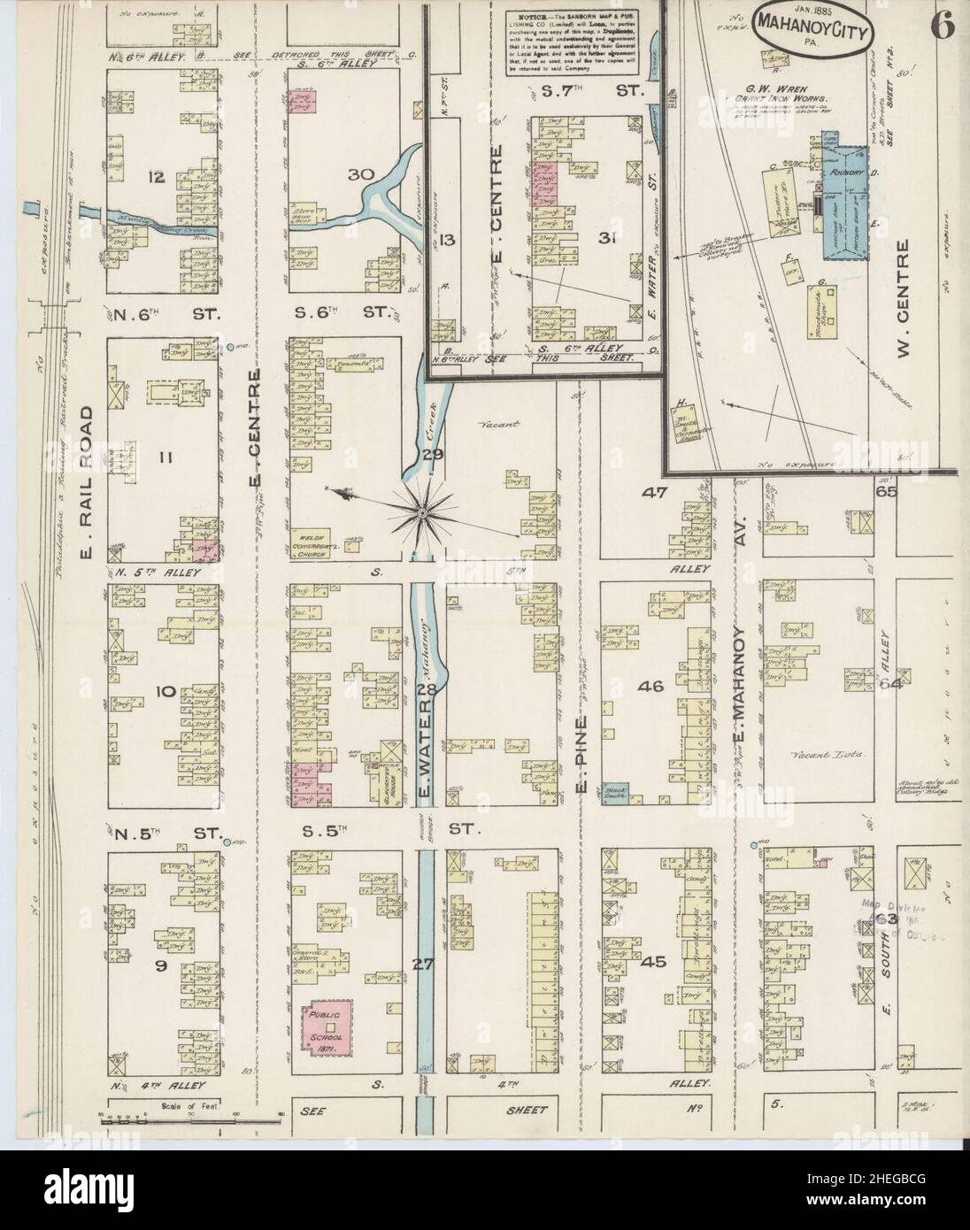 Sanborn Fire Insurance Map from Mahanoy City, Schuylkill County