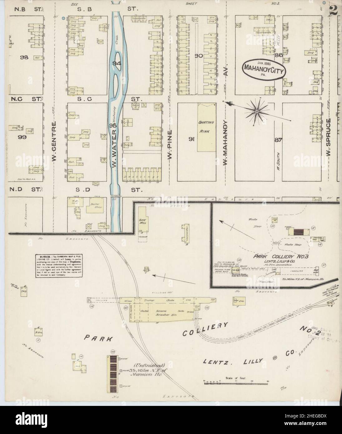 Sanborn Fire Insurance Map from Mahanoy City, Schuylkill County