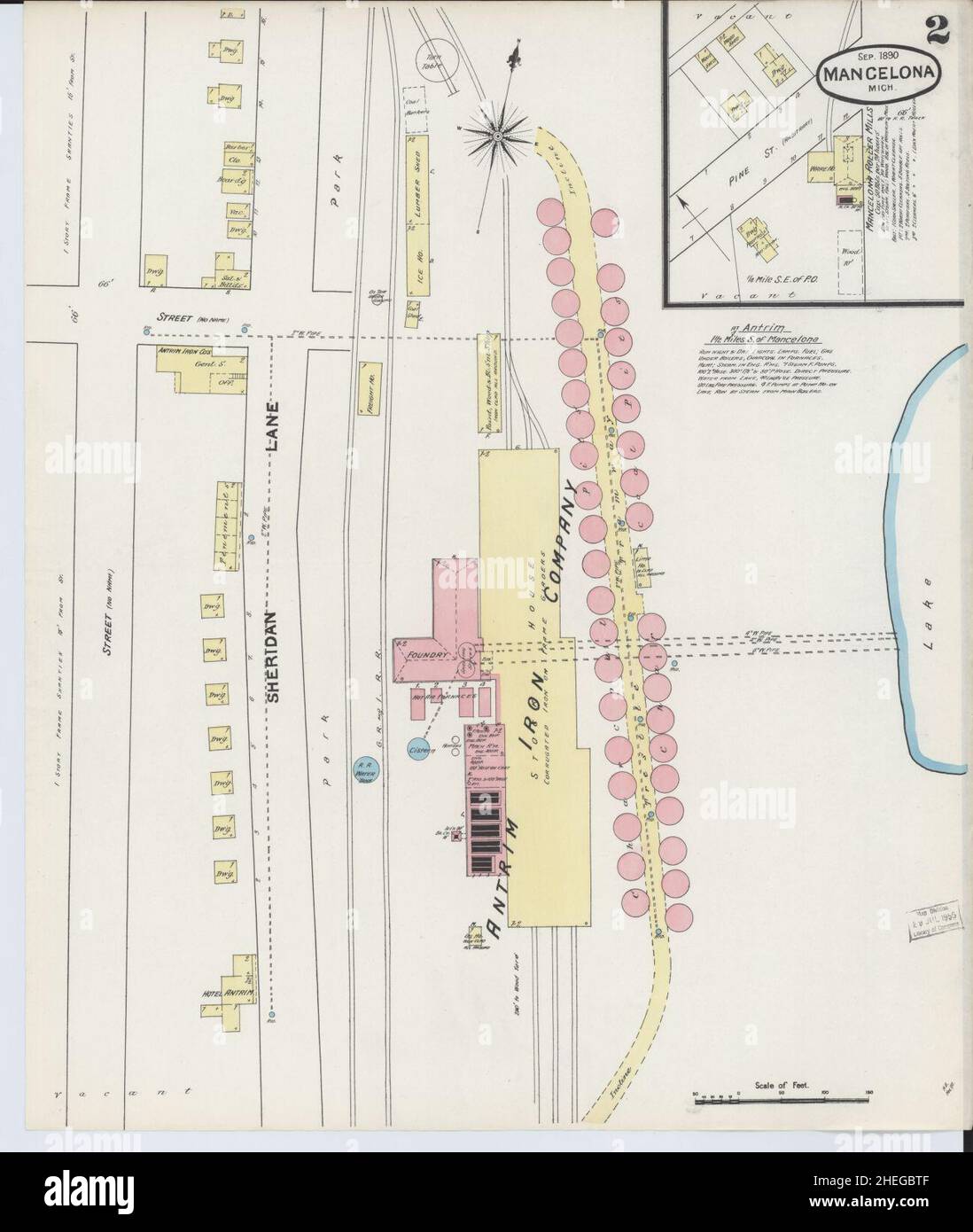 Mancelona michigan map hires stock photography and images Alamy