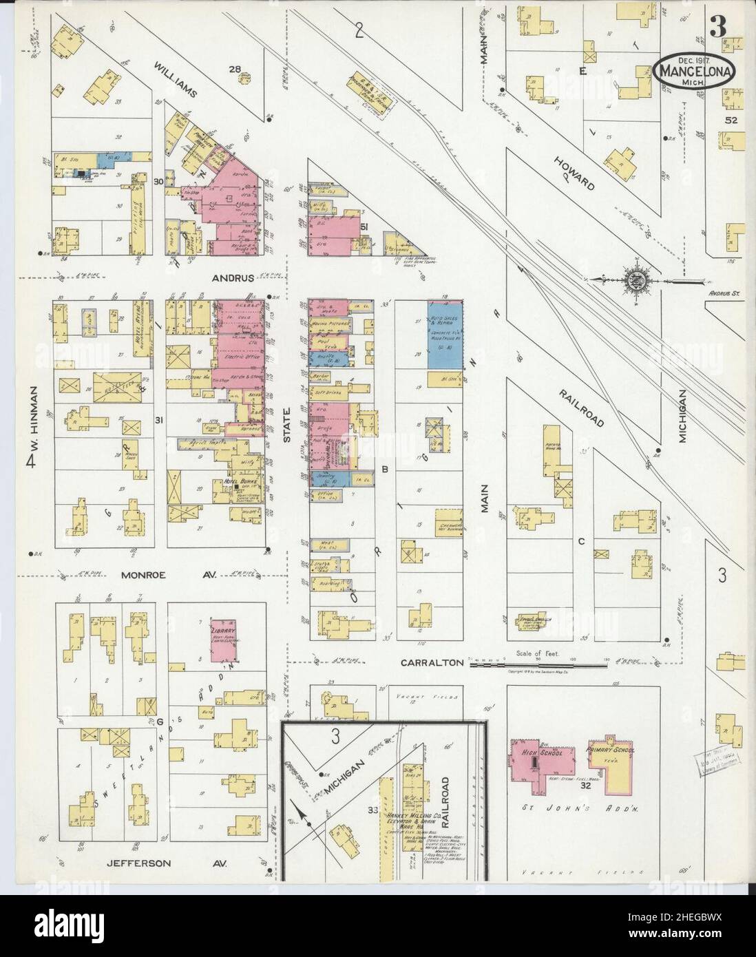Mancelona michigan map hires stock photography and images Alamy