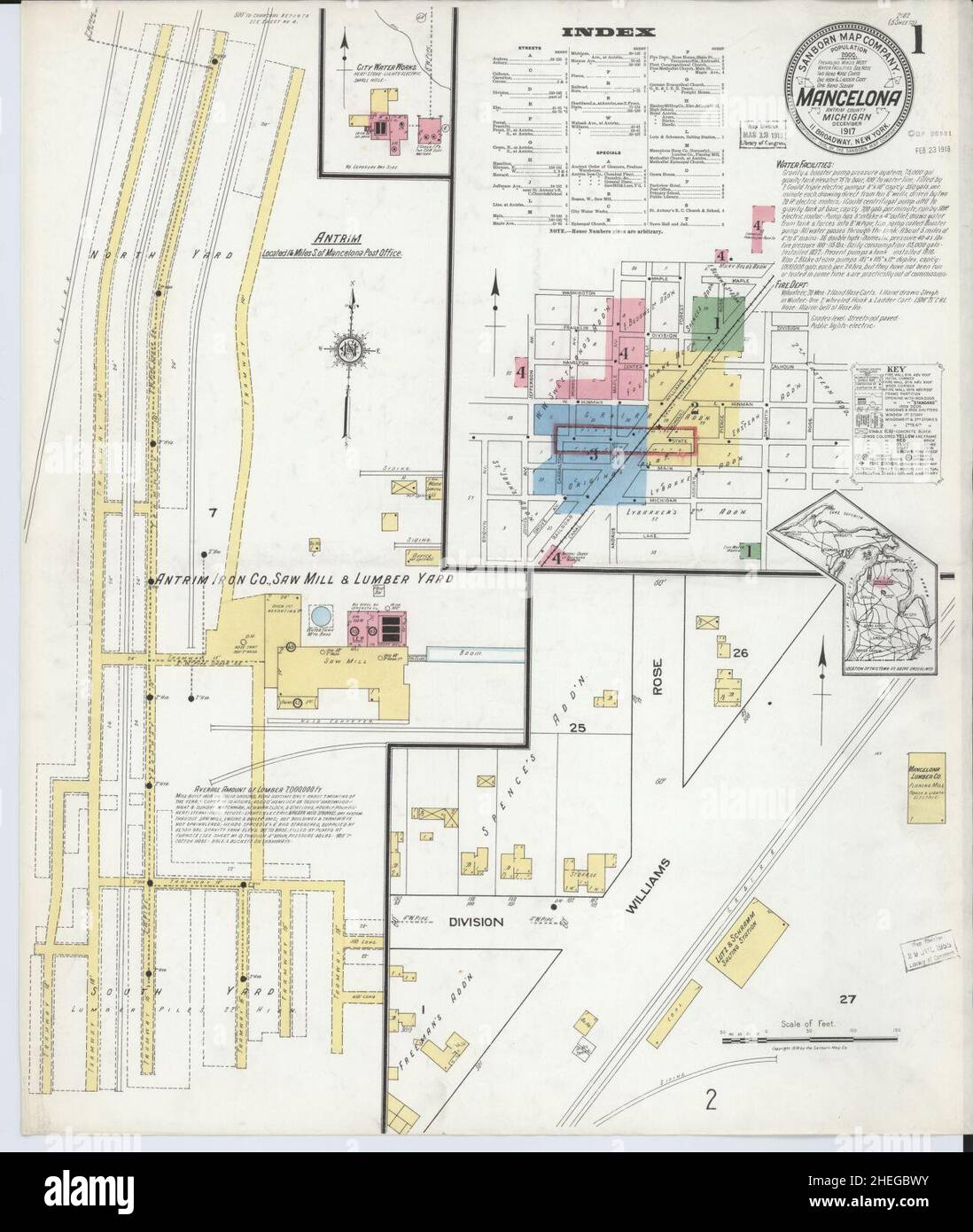 Mancelona michigan map hires stock photography and images Alamy