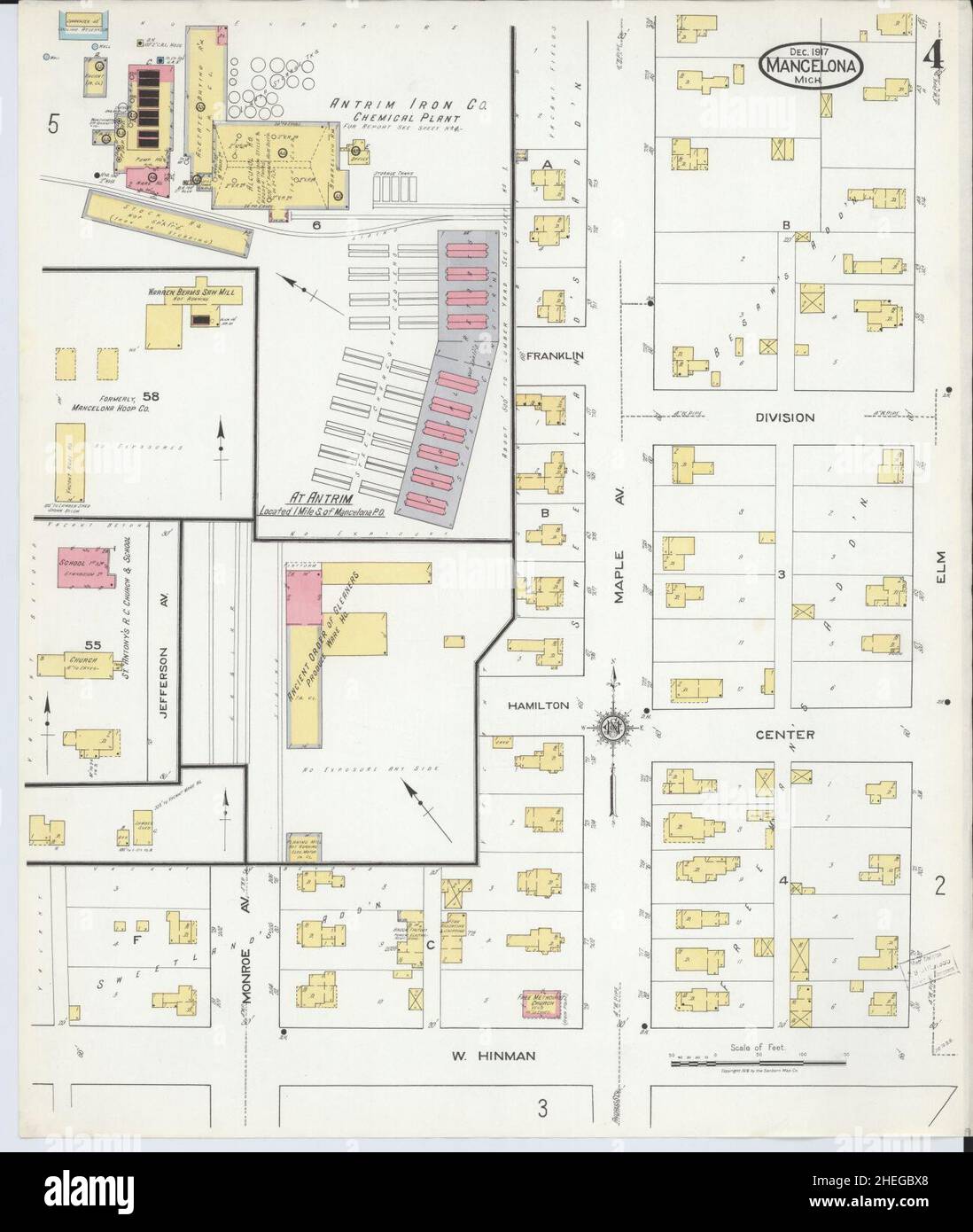 Mancelona michigan map hires stock photography and images Alamy