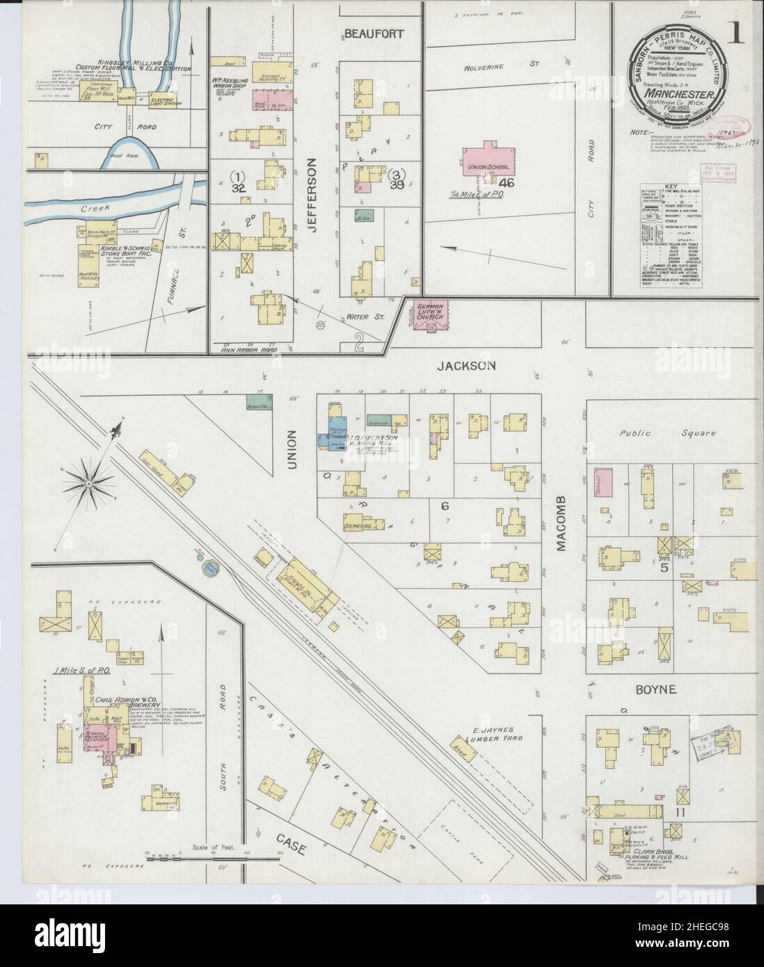 Manchester michigan map hires stock photography and images Alamy