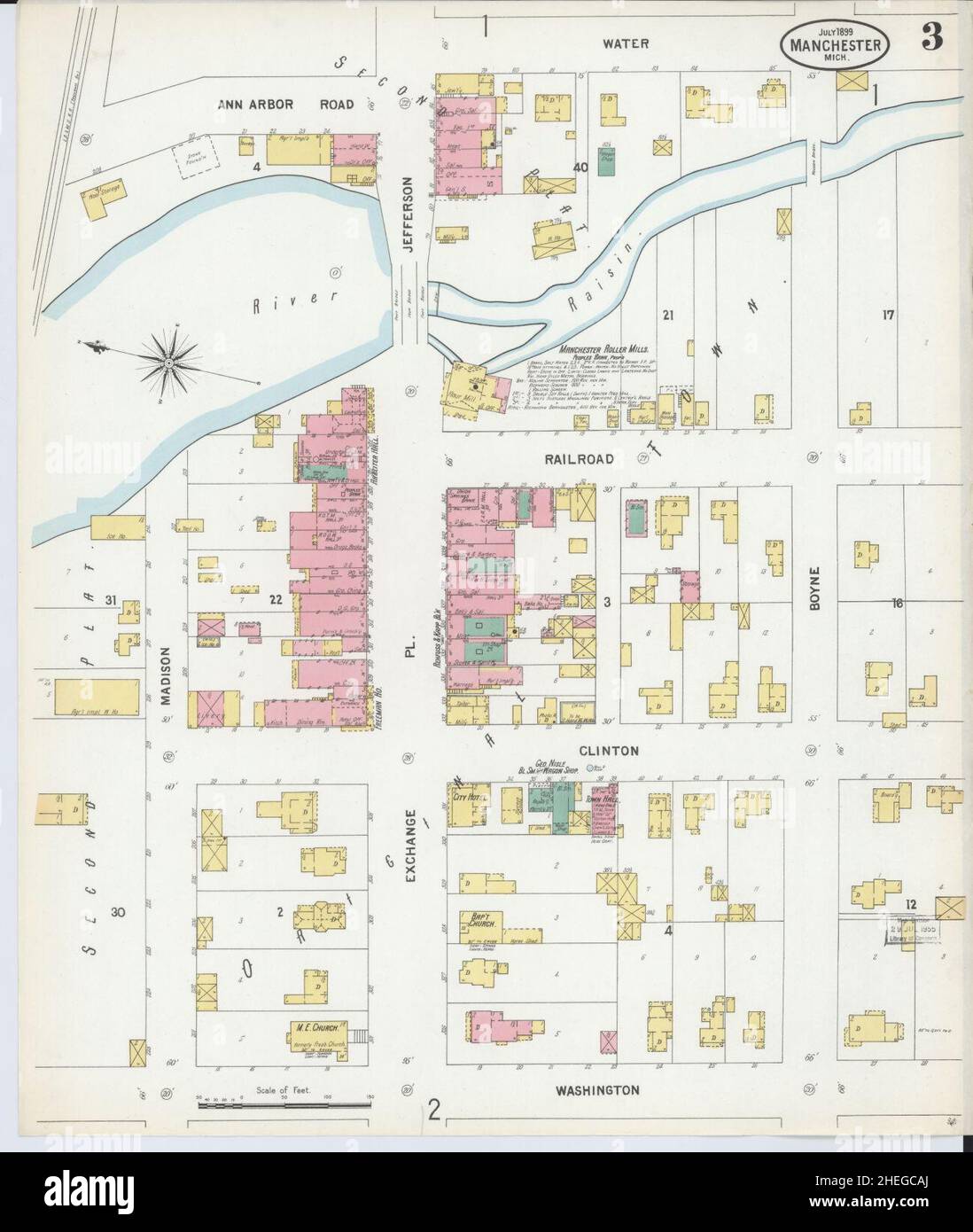 Manchester michigan map hi-res stock photography and images - Alamy
