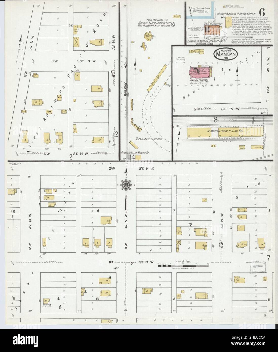 Sanborn Fire Insurance Map from Mandan, Morton County, North Dakota
