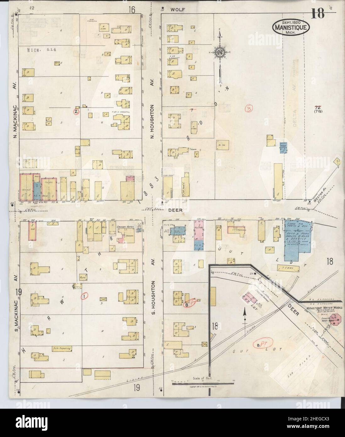 Sanborn Fire Insurance Map from Manistique, Schoolcraft County