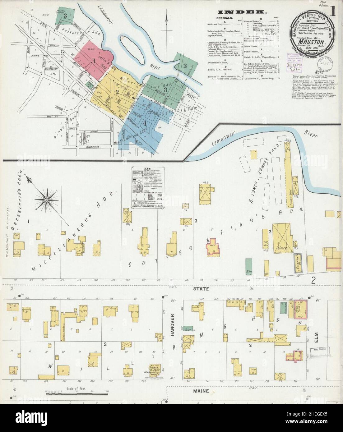 Sanborn Fire Insurance Map from - Sanborn Fire Insurance Map From Mauston Juneau County Wisconsin 2HEGEX5 