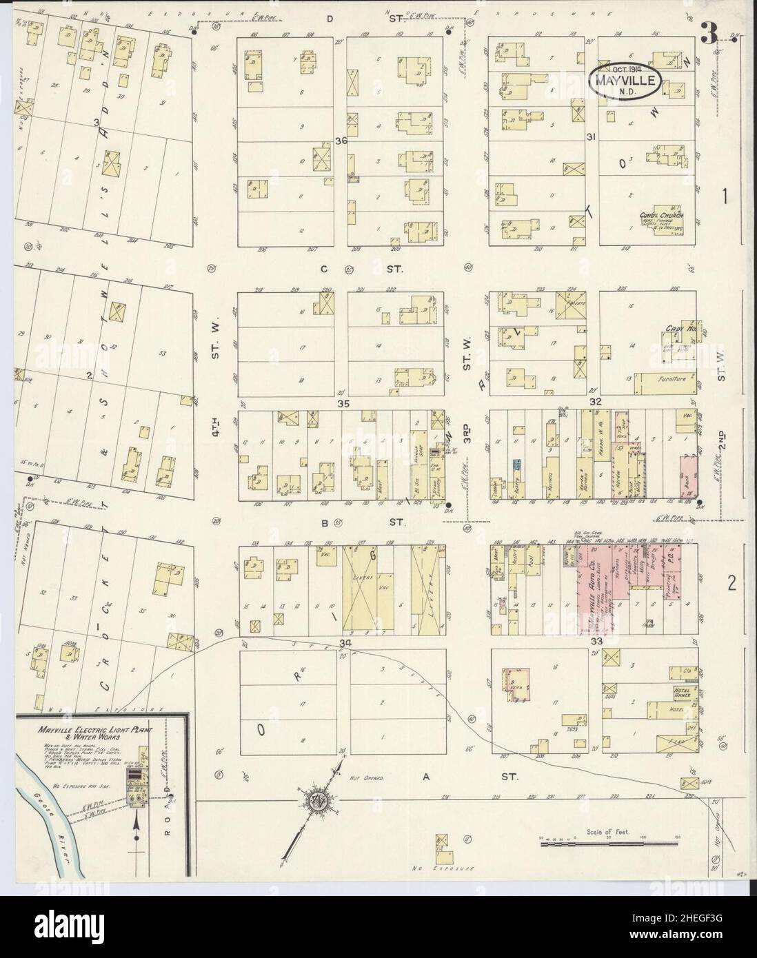 Map of mayville north dakota hires stock photography and images Alamy