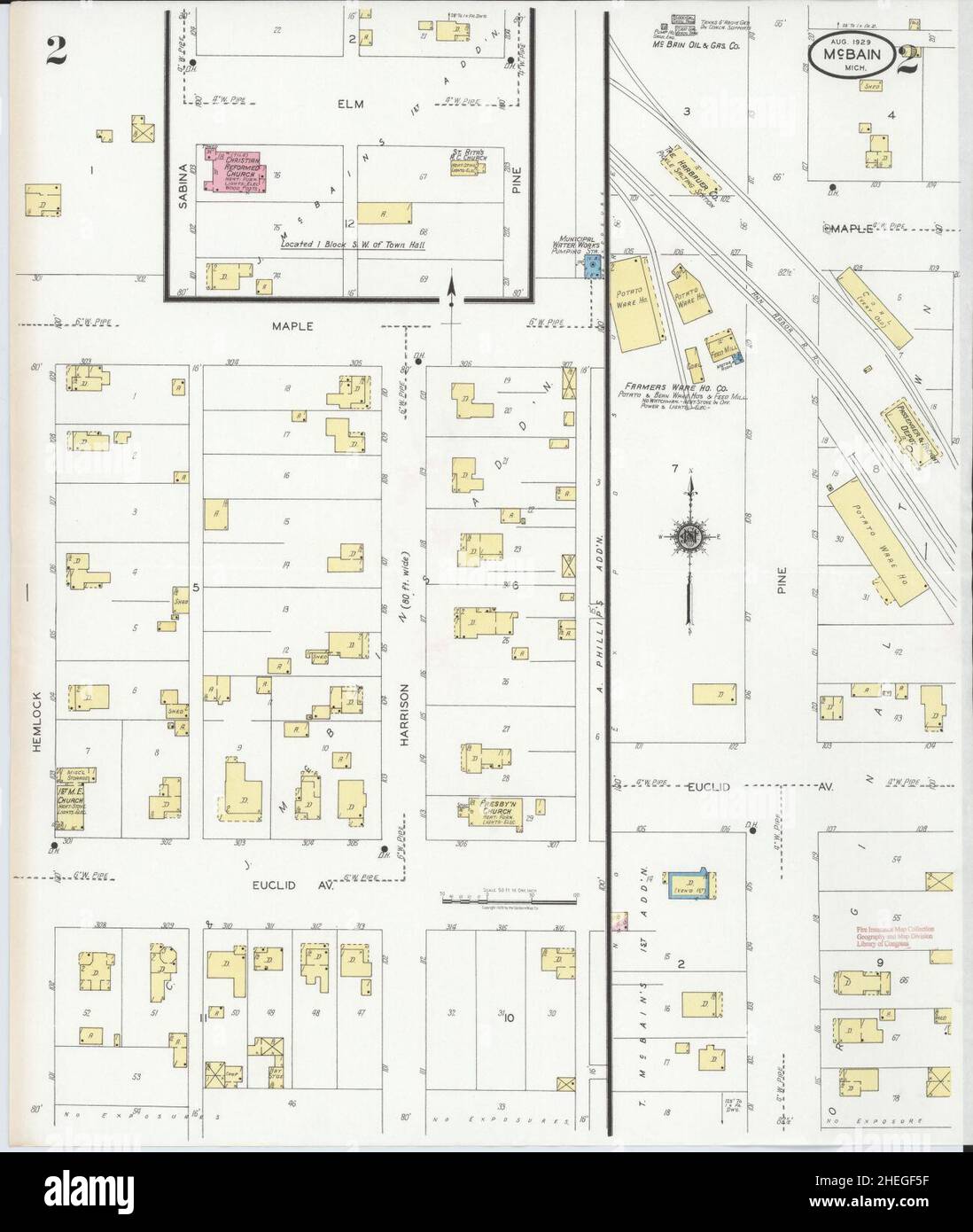 Sanborn Fire Insurance Map from Mcbain, Missaukee County, Michigan