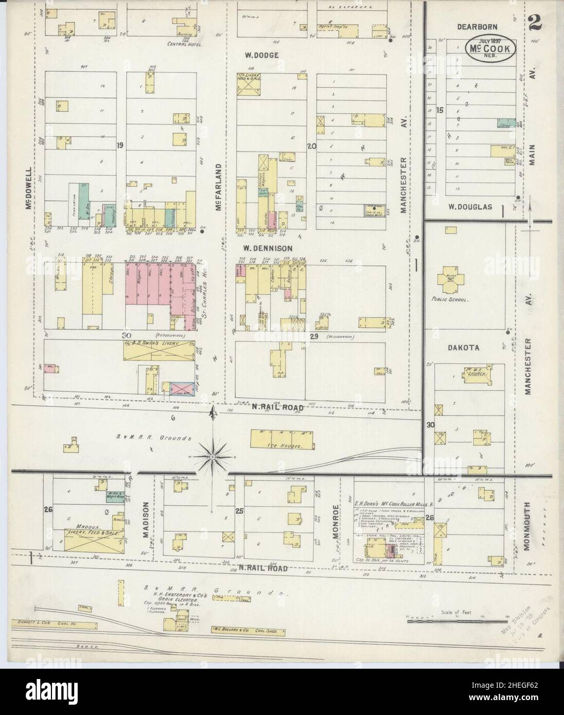 Map of mccook nebraska hires stock photography and images Alamy