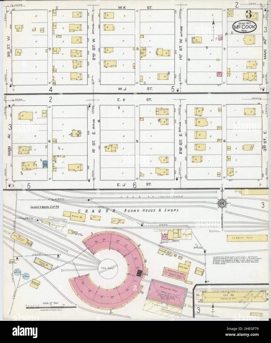 Sanborn Fire Insurance Map from Mccook, Red Willow County, Nebraska Stock Photo Alamy