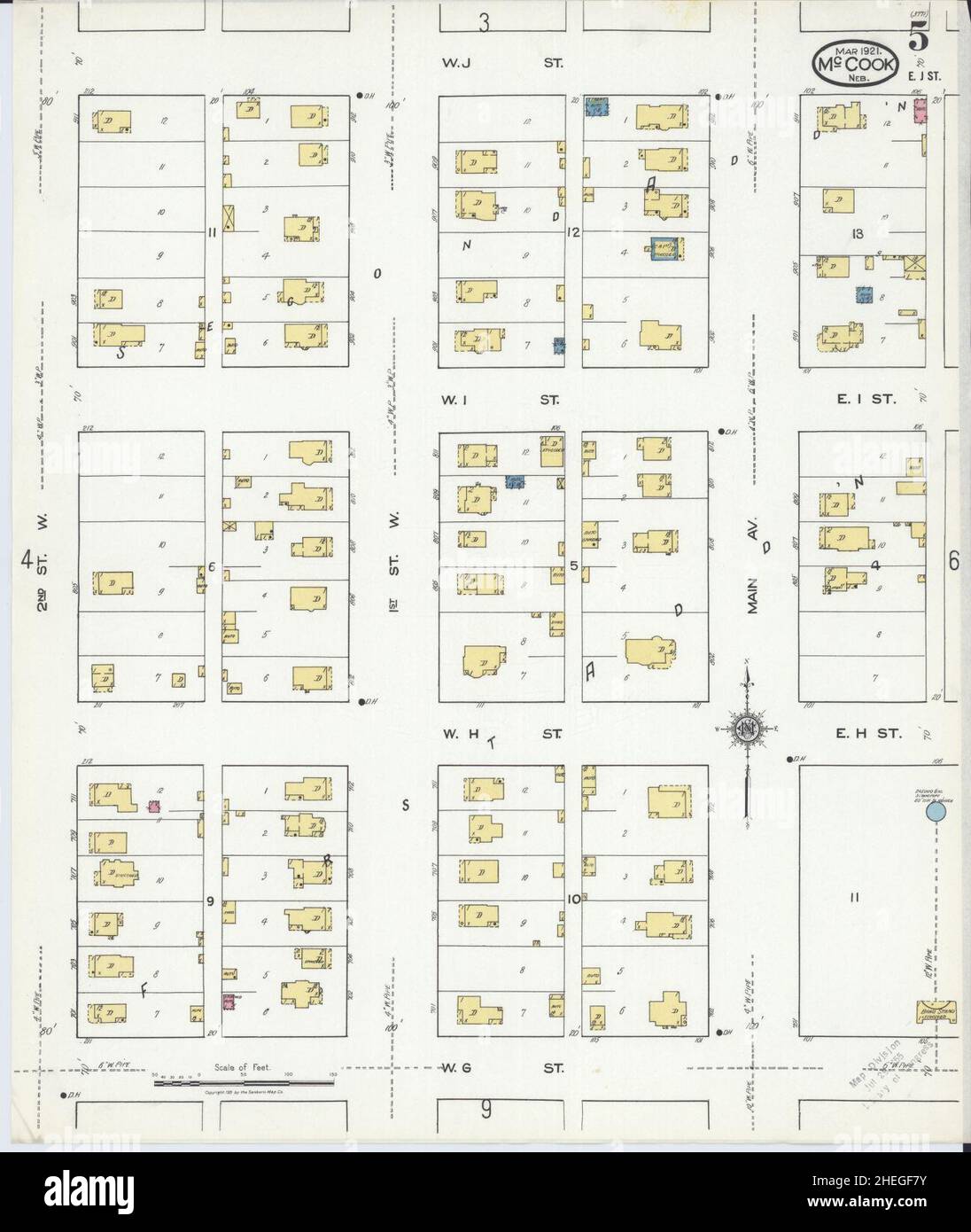 Sanborn Fire Insurance Map from Mccook, Red Willow County, Nebraska Stock Photo Alamy