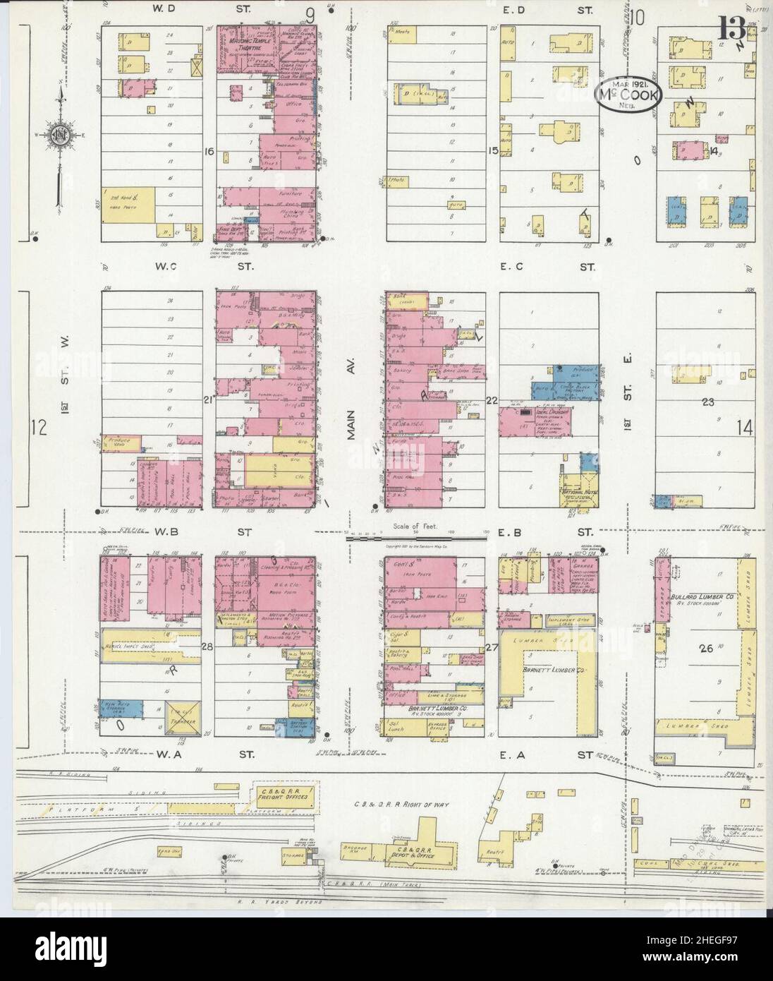 Map of mccook nebraska hires stock photography and images Alamy