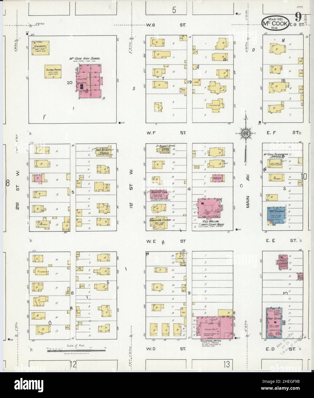 Map of mccook nebraska hires stock photography and images Alamy