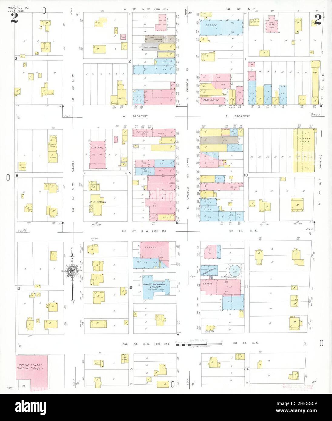 Milford iowa map hires stock photography and images Alamy