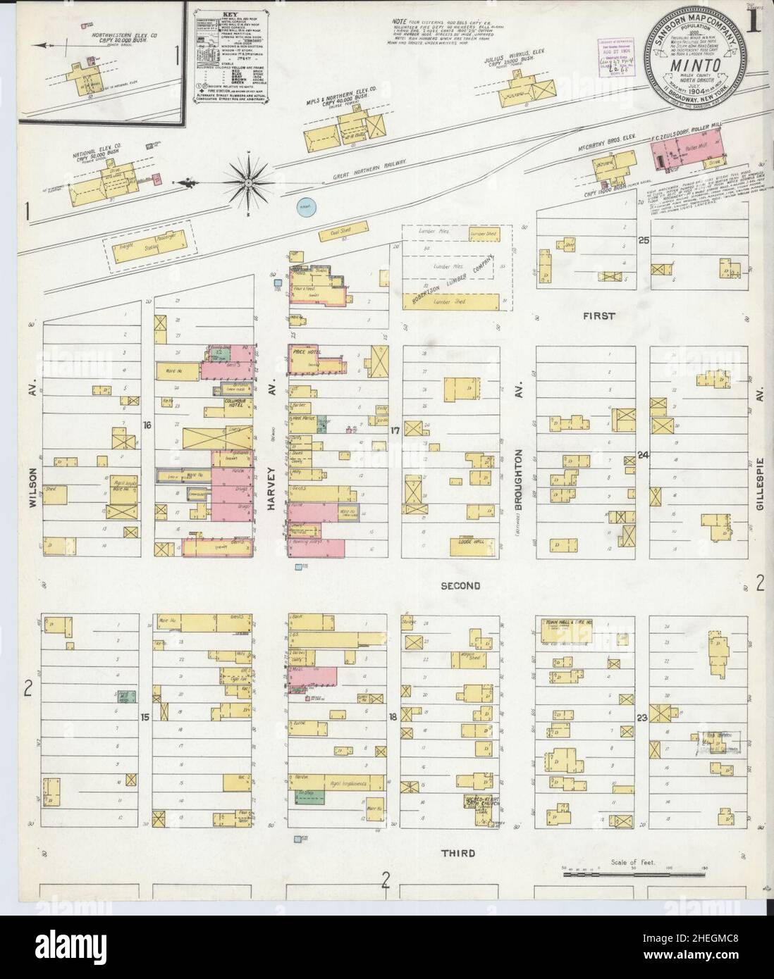 Map of minto north dakota hires stock photography and images Alamy