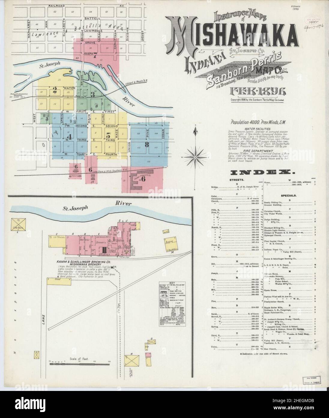Map of mishawaka hi-res stock photography and images - Alamy