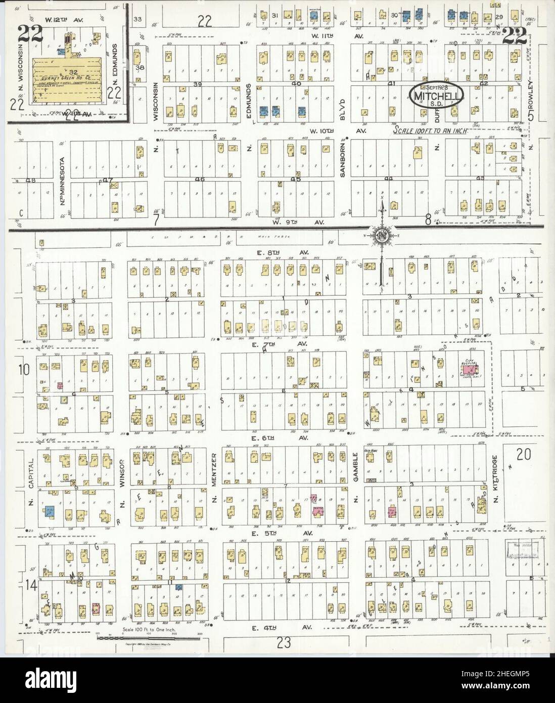 Map of mitchell south dakota hires stock photography and images Alamy