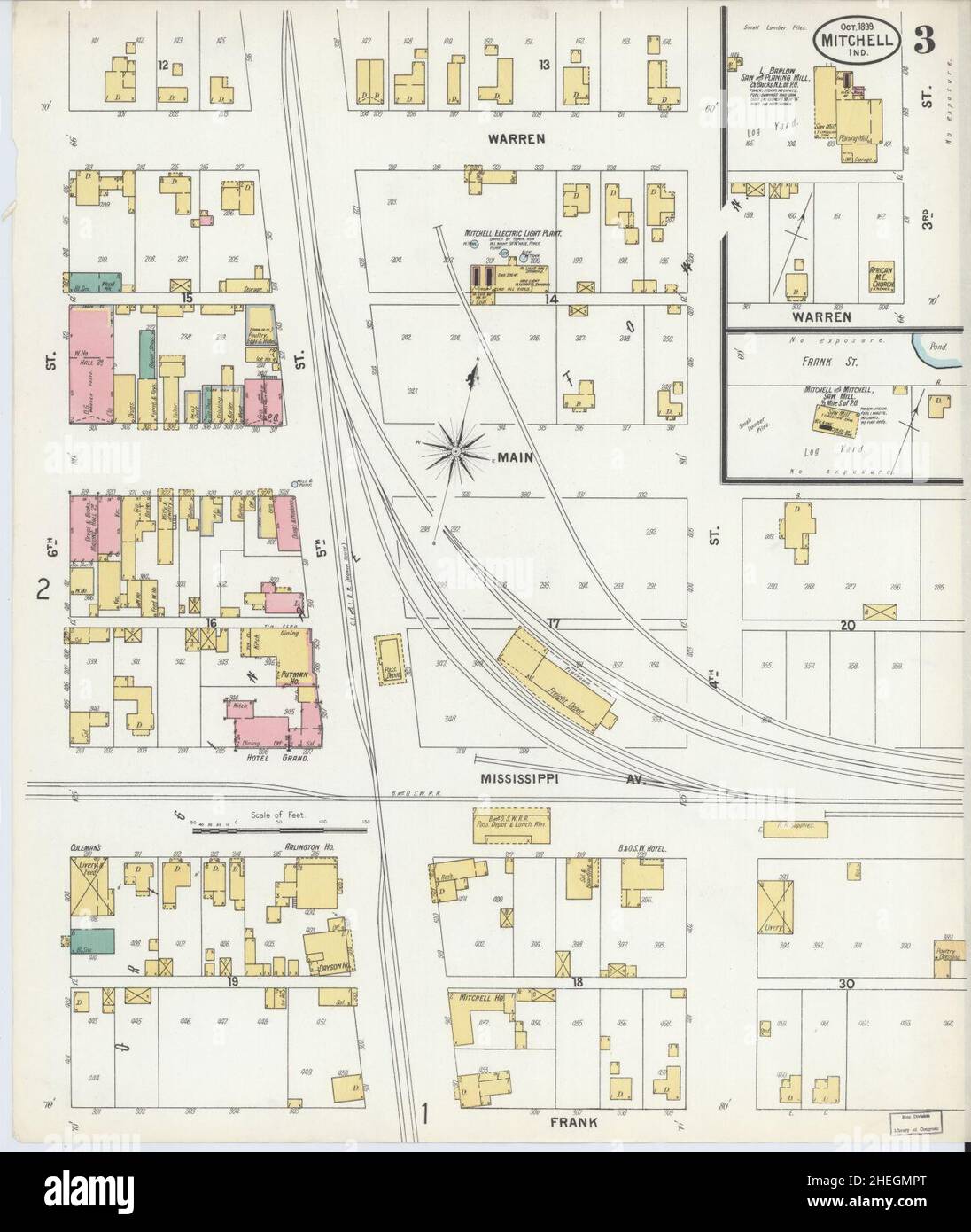 Mitchell map of indiana hires stock photography and images Alamy