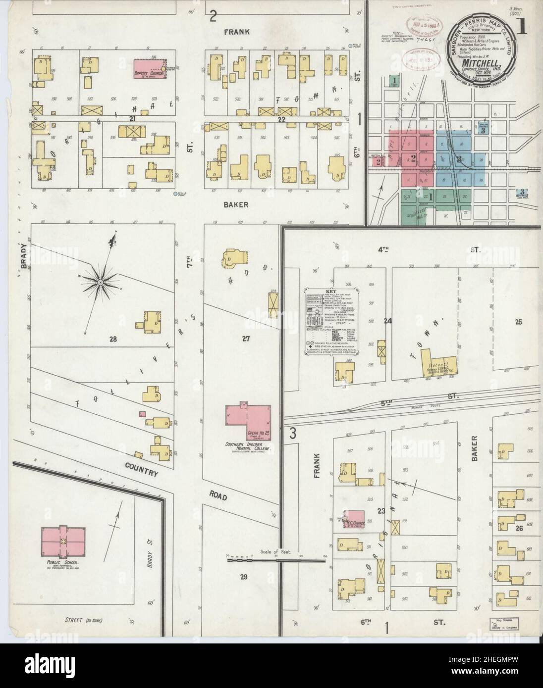 Mitchell map of indiana hires stock photography and images Alamy