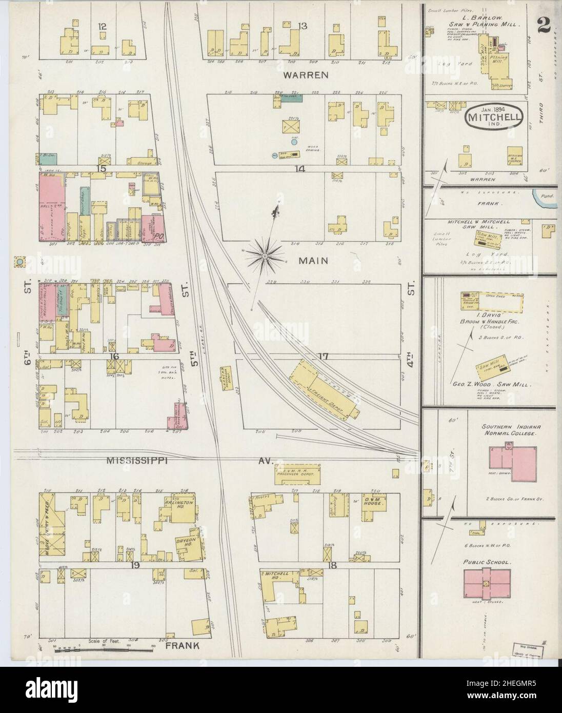 Mitchell map of indiana hires stock photography and images Alamy