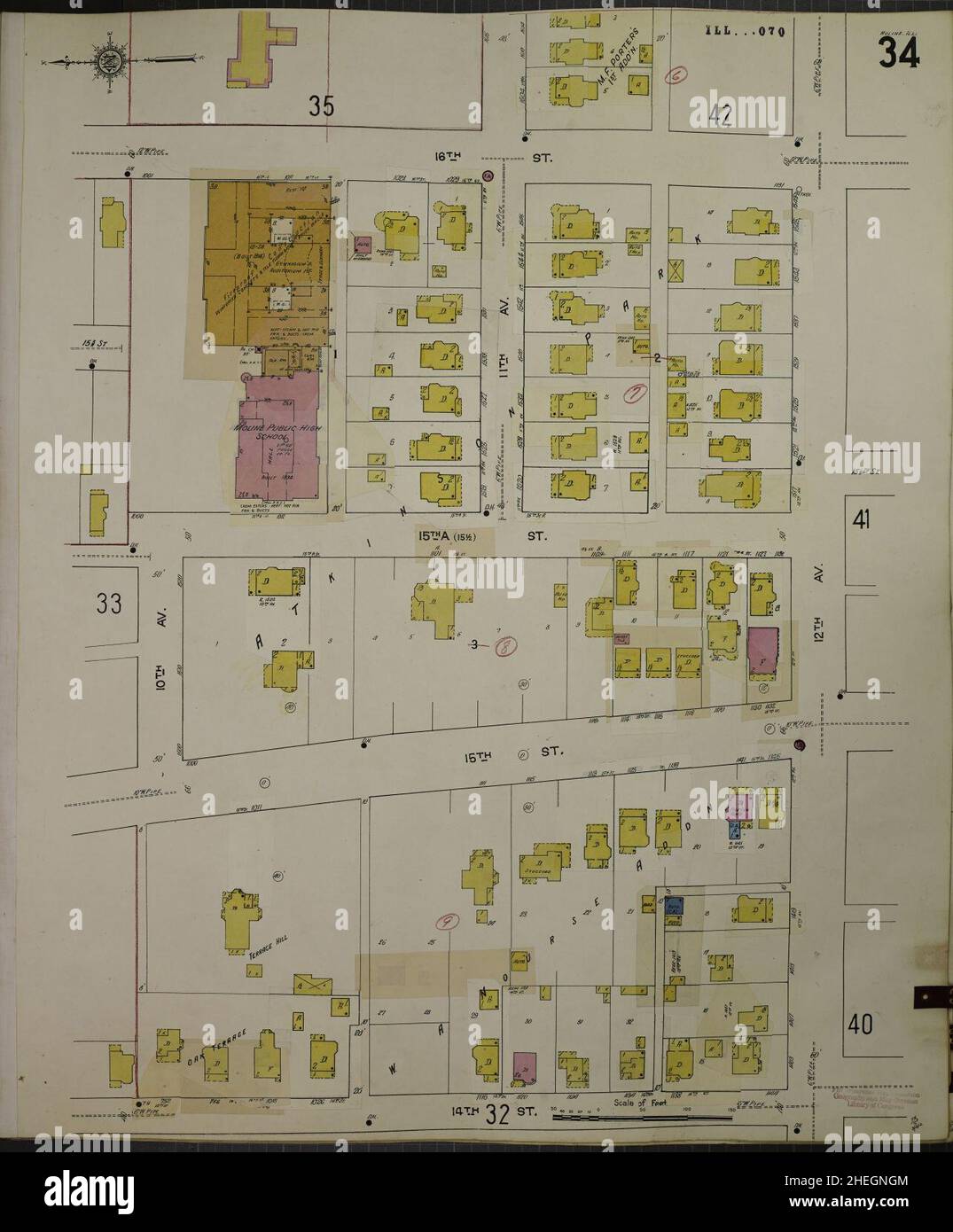 Moline map hi-res stock photography and images - Alamy