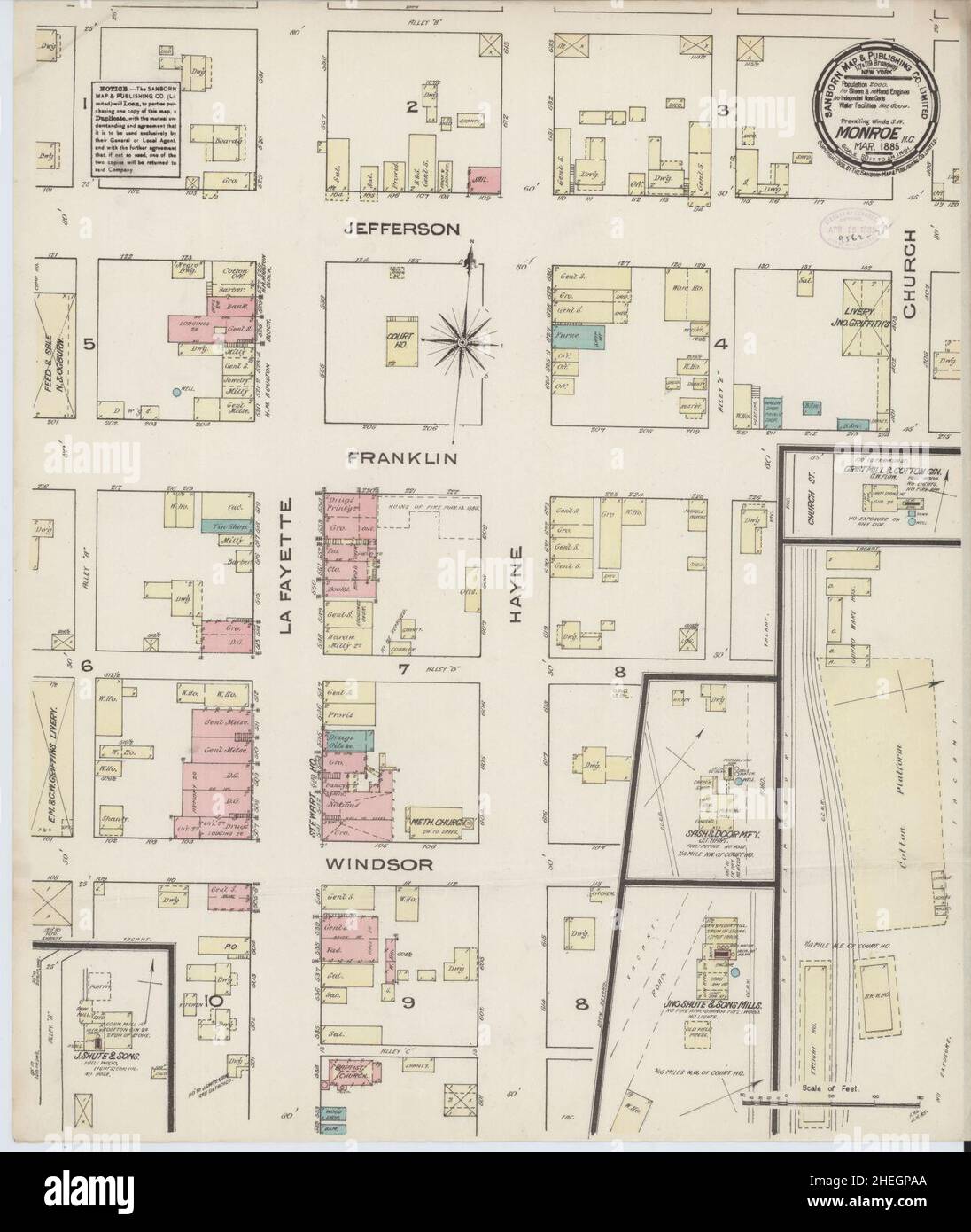 Monroe north carolina map hires stock photography and images Alamy