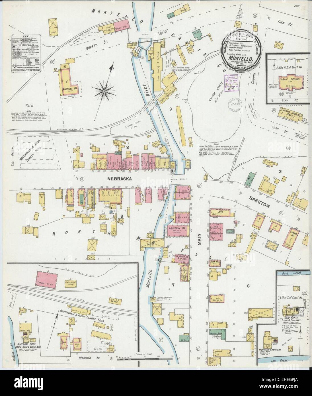 Montello wisconsin map hires stock photography and images Alamy