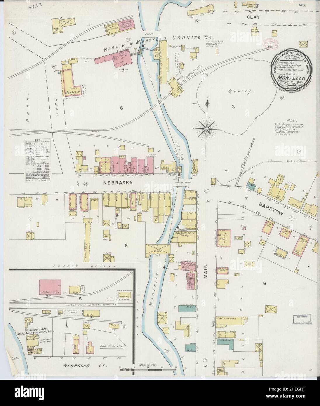 Montello map hires stock photography and images Alamy