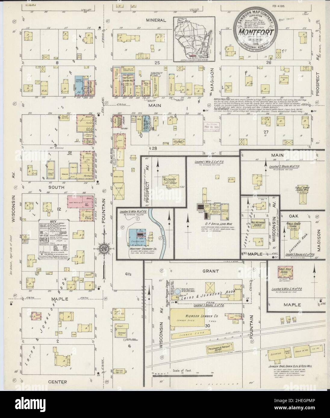 Montfort wisconsin map hires stock photography and images Alamy