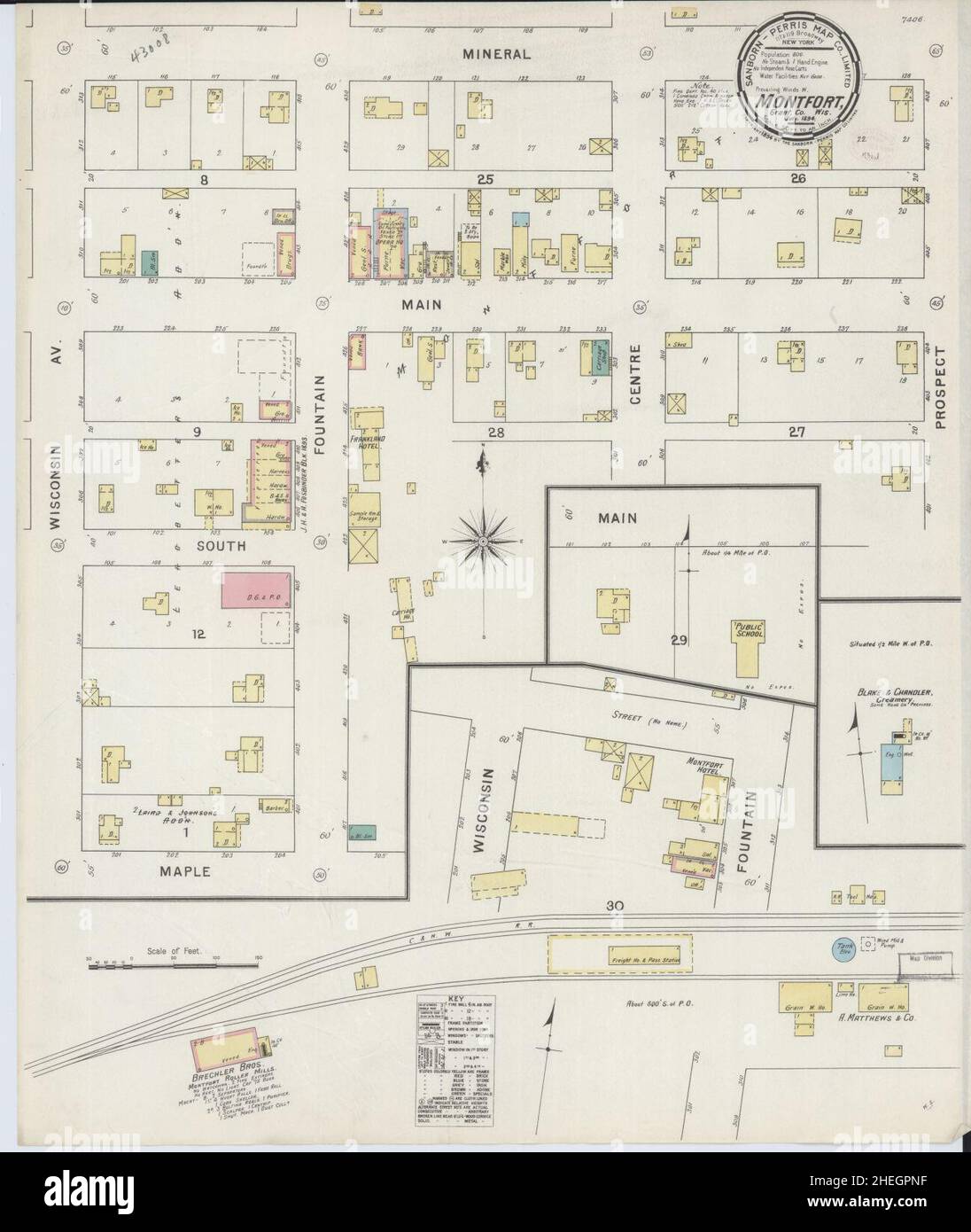 Map of montfort wisconsin hires stock photography and images Alamy