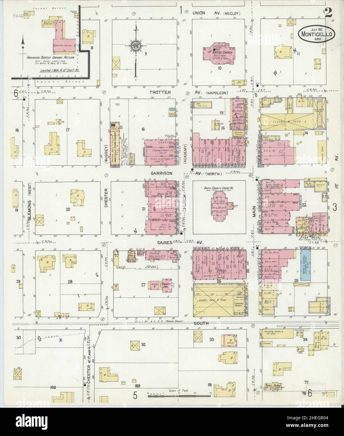 Monticello arkansas map hires stock photography and images Alamy