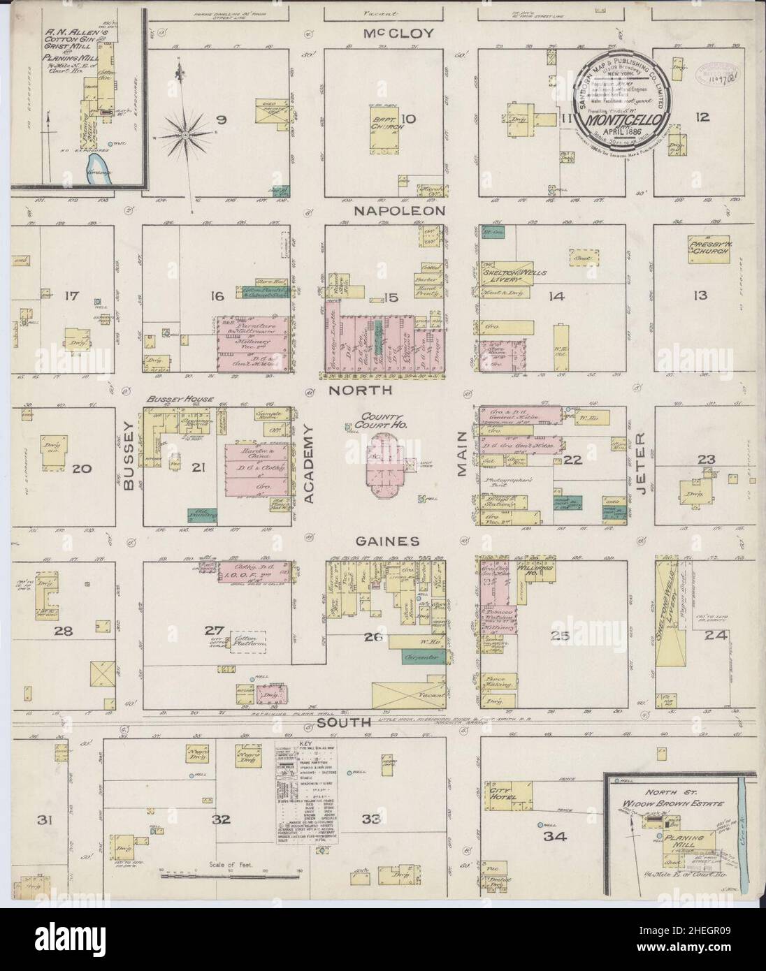 Monticello arkansas map hires stock photography and images Alamy