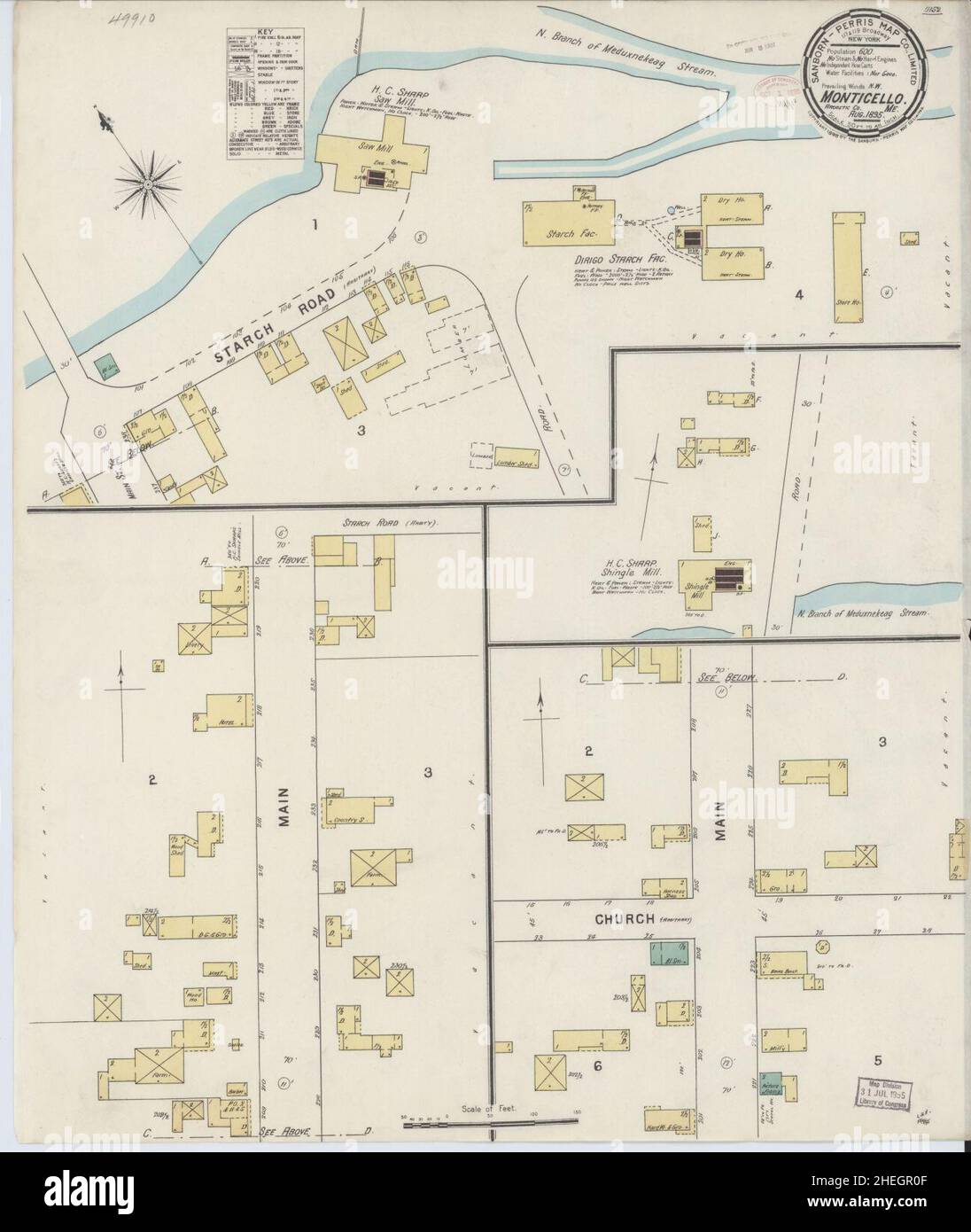 Map of monticello maine hires stock photography and images Alamy